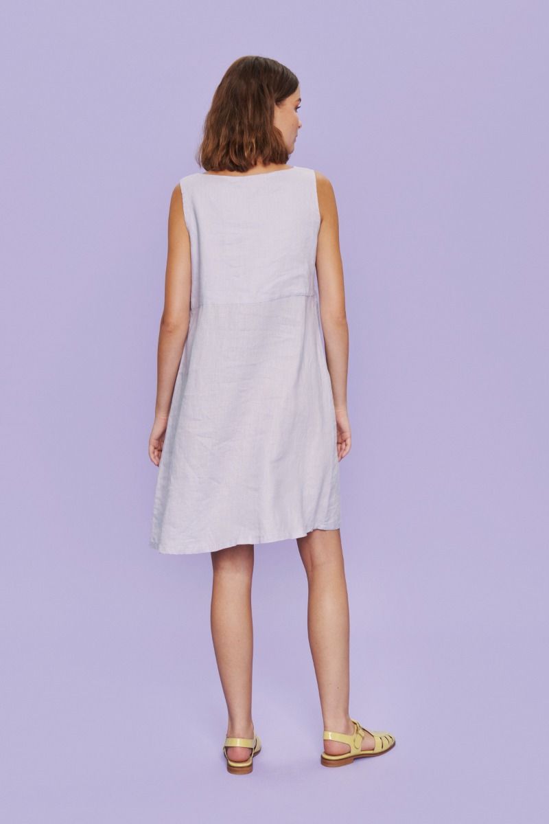Airy linen sleeveless dress